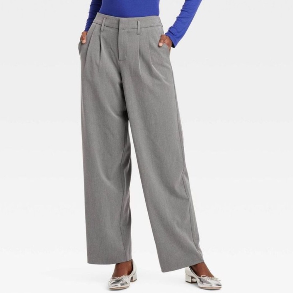 a New Day Gray High-Rise Straight Trousers